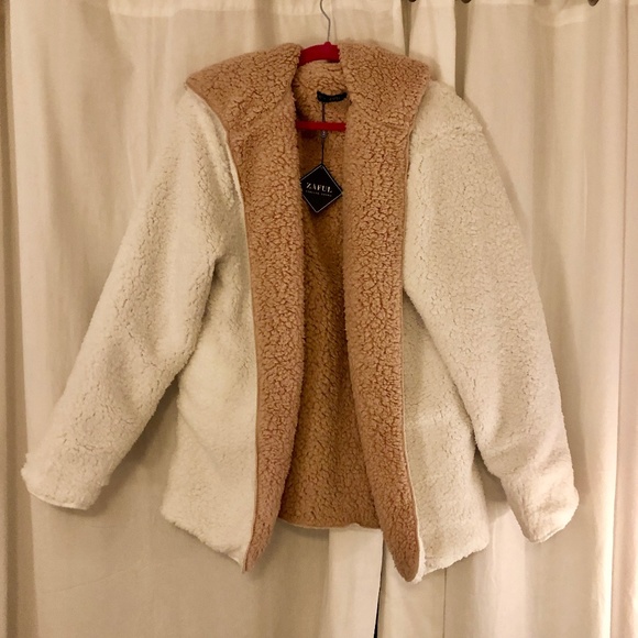 Zaful Jackets & Blazers - hooded open front teddy coat